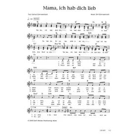 Produktbild des Artikels Mama, ich hab dich lieb (Noten - Download)