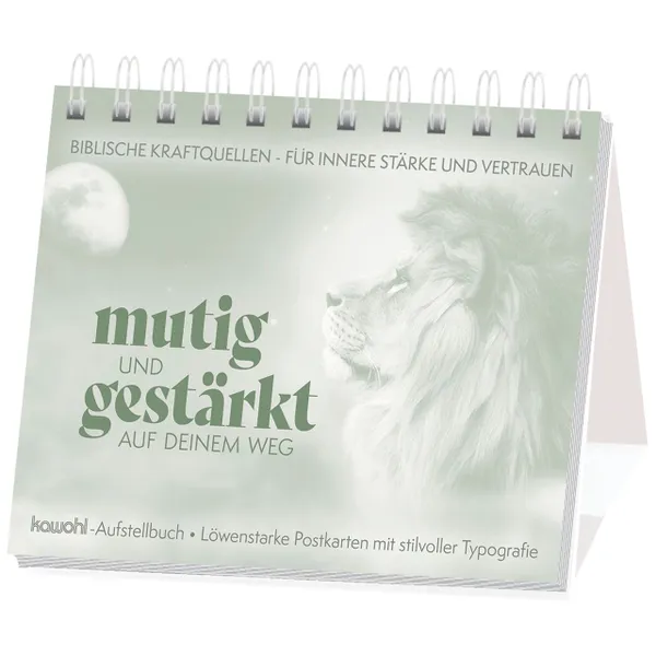 Produktbild des Artikels mutig und gestärkt auf deinem Weg - Aufstellbuch (Buch - Spiralbindung)