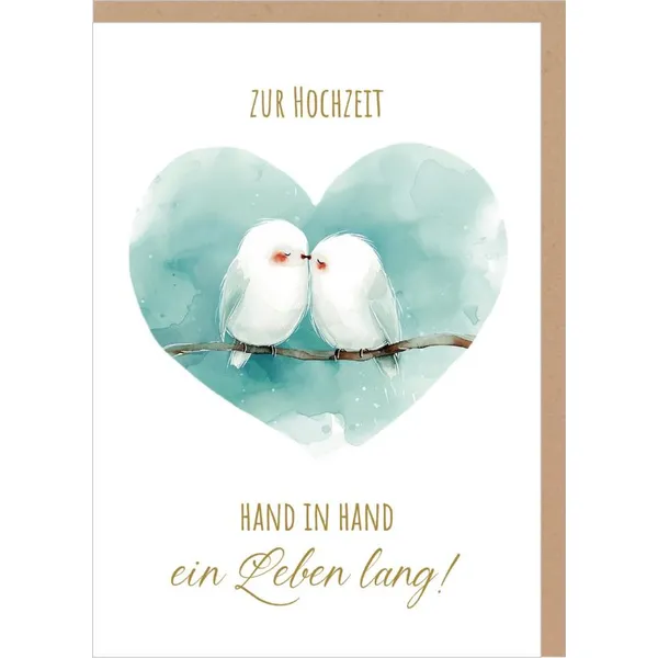 Produktbild des Artikels Faltkarte "Hochzeit" - Vögelchen (Schreibwaren)
