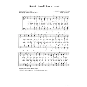 Produktbild des Artikels Hast du Jesu Ruf vernommen (Noten - Download)