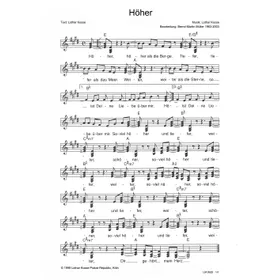 Produktbild des Artikels Höher (Noten - Download)
