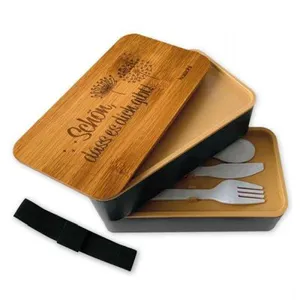 Produktbild des Artikels Lunchbox mit Besteck: "Schön, dass es dich gibt!" ()