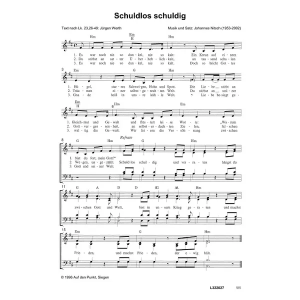 Produktbild des Artikels Schuldlos schuldig (Noten - Download)