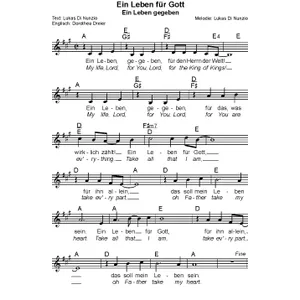 Produktbild des Artikels Ein Leben für Gott (Noten - Download)