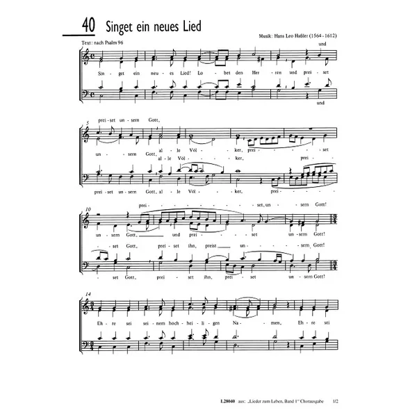 Produktbild des Artikels Singet ein neues Lied (Noten - Download)