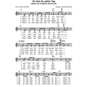 Produktbild des Artikels Du bist da jeden Tag (Noten - Download)