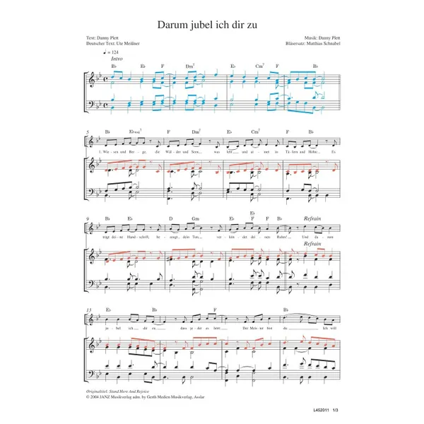 Produktbild des Artikels Darum jubel ich dir zu (Noten - Download)