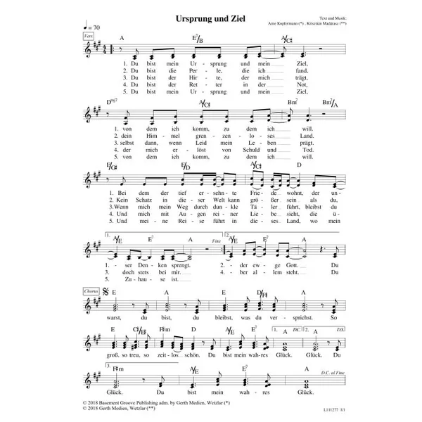 Produktbild des Artikels Ursprung und Ziel (Noten - Download)