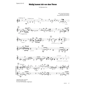 Produktbild des Artikels Mutig komm ich vor den Thron (Noten - Download)