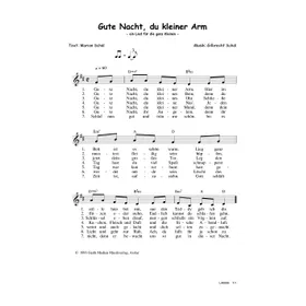 Produktbild des Artikels Gute Nacht, du kleiner Arm (Noten - Download)