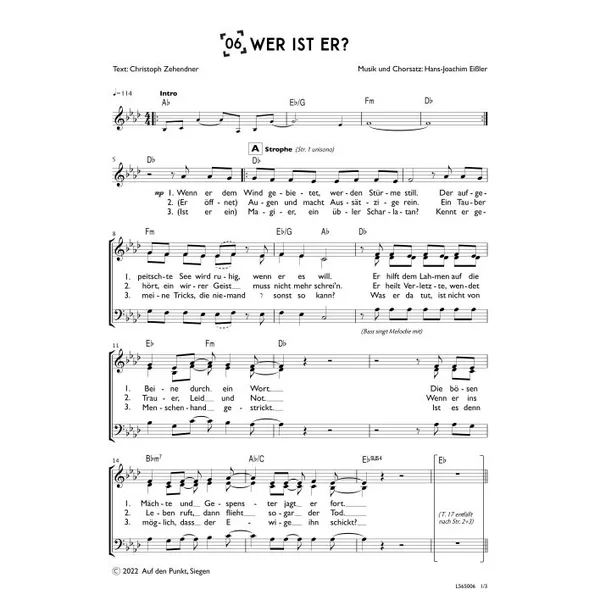 Produktbild des Artikels Wer ist er? (Chor) (Noten - Download)