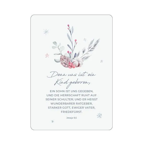 Produktbild des Artikels Postkarte "Denn uns ist ein Kind geboren..." (Schreibwaren)