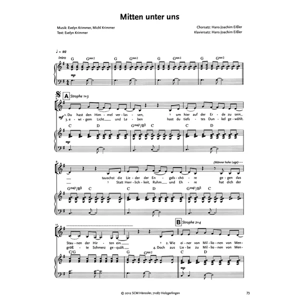 Produktbild des Artikels Mitten unter uns (Noten - Download)
