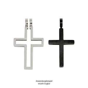 Produktbild des Artikels Anhänger Edelstahlkreuz - schwarz ()