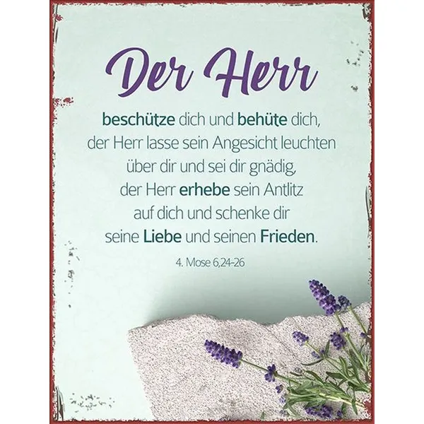 Produktbild des Artikels Metallschild groß - Der Herr beschütze dich ()