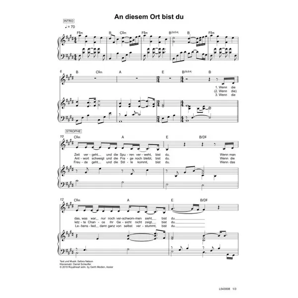 Produktbild des Artikels An diesem Ort bist du (Noten - Download)