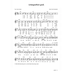 Produktbild des Artikels Unbegreiflich groß (Noten - Download)