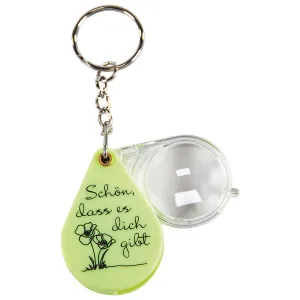 Produktbild des Artikels Schlüsselanhänger mit Lupe "Schön, dass es dich gibt" ()