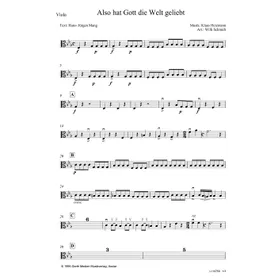 Produktbild des Artikels Also hat Gott die Welt geliebt (Viola) (Noten - Download)