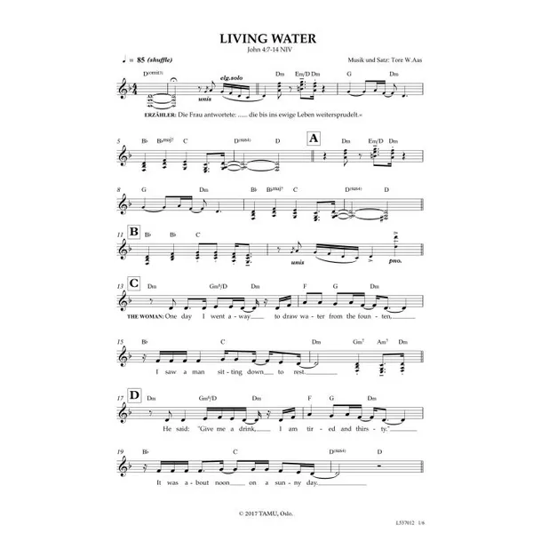 Produktbild des Artikels Living Water (Noten - Download)