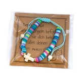 Stimmungsbild zu Armband "Kreuzperle" - hellblau
