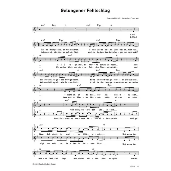 Produktbild des Artikels Gelungener Fehlschlag (Noten - Download)
