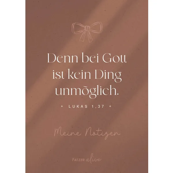 Produktbild des Artikels Meine Notizen "Lukas 1,37" (Schreibwaren)