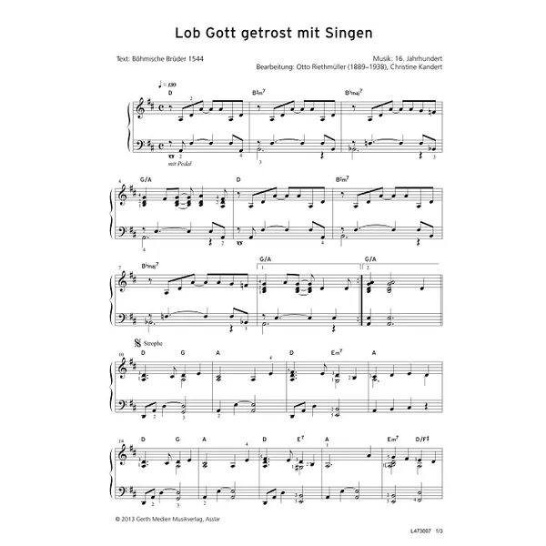Produktbild des Artikels Lob Gott getrost mit Singen (Noten - Download)