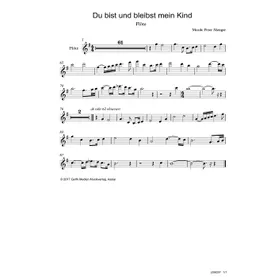 Produktbild des Artikels Du bist und bleibst mein Kind (Flöte) (Noten - Download)