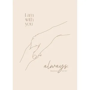 Produktbild des Artikels Postkarten: I am with you always. 4 Stück (Schreibwaren)