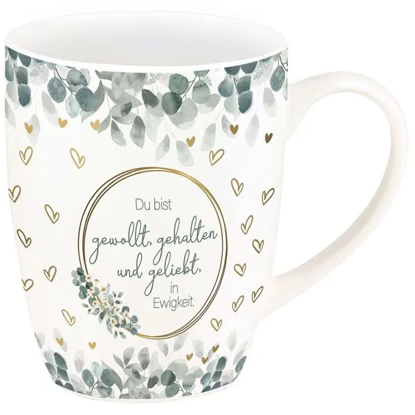 Produktbild des Artikels Tasse "Du bist gewollt, gehalten" (Gold-Edition) ()