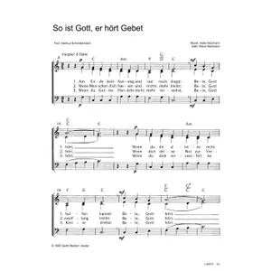Produktbild des Artikels So ist Gott, er hört Gebet (Noten - Download)