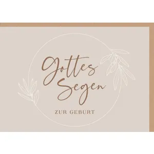 Produktbild des Artikels Faltkarte "Gottes Segen zur Geburt" (Schreibwaren)