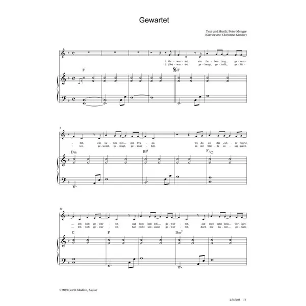 Produktbild des Artikels Gewartet (Noten - Download)