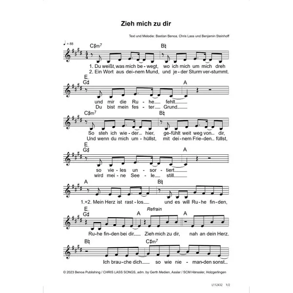 Produktbild des Artikels Zieh mich zu dir (Noten - Download)