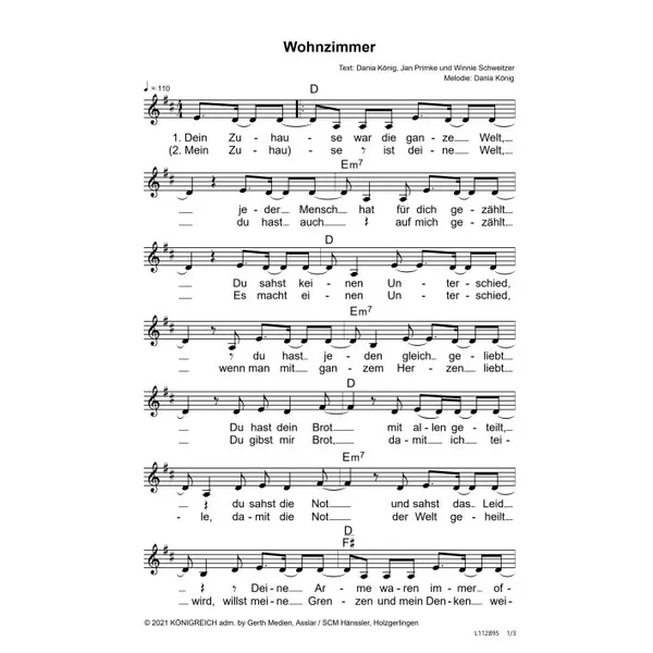 Produktbild des Artikels Wohnzimmer (Noten - Download)