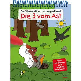 Produktbild des Artikels Der Wasser-Überraschungs-Pinsel - Die Drei vom Ast (Buch - Spiralbindung)