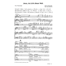 Produktbild des Artikels Jesus, du Licht dieser Welt (Noten - Download)