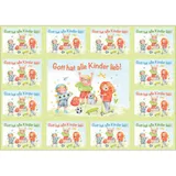 Stimmungsbild zu Aufkleber-Grußkarten: Gott hat alle Kinder lieb! 4 Stück