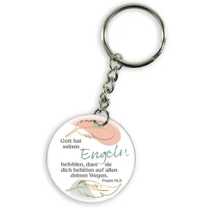 Produktbild des Artikels Schlüsselanhänger Edelstahl "Gott hat seinen Engeln" ()