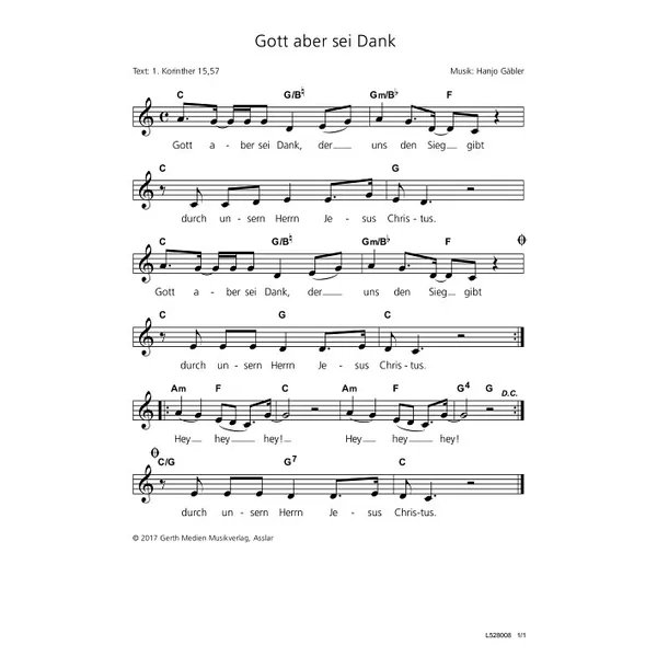 Produktbild des Artikels Gott aber sei Dank (Noten - Download)