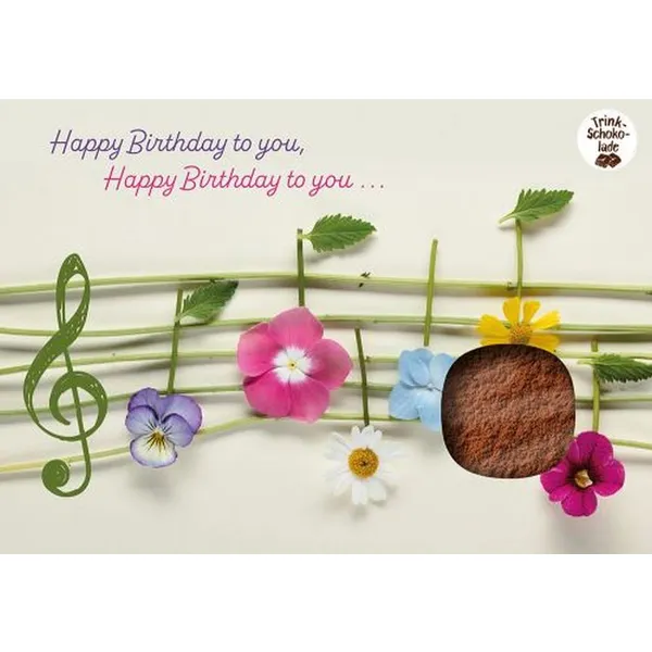 Produktbild des Artikels Schokokarte - Happy Birthday to you, happy birthday" (Lebensmittel)