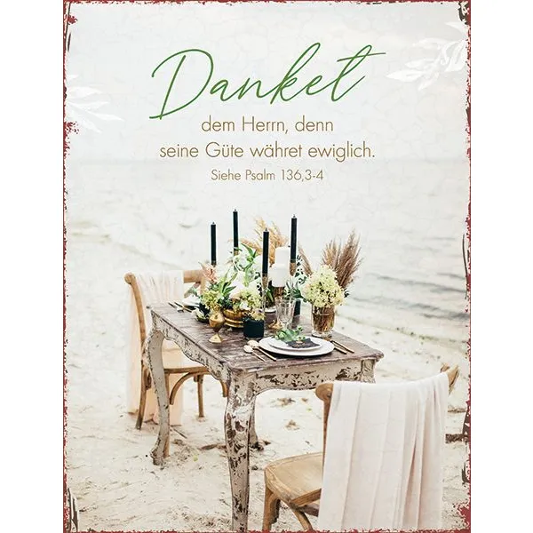 Produktbild des Artikels Metallschild groß - Danket dem Herrn ()