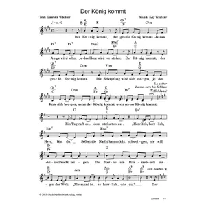Produktbild des Artikels Der König kommt (Noten - Download)