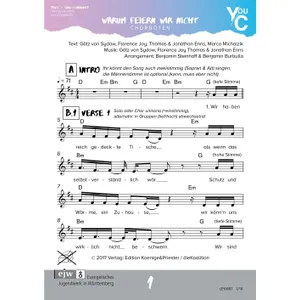 Produktbild des Artikels Warum feiern wir nicht (Noten - Download)