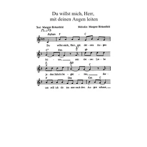 Produktbild des Artikels Du willst mich Herr mit deinen Augen leiten (Noten - Download)