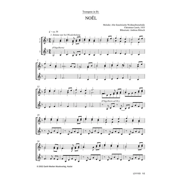 Produktbild des Artikels Noel (Noten - Download)