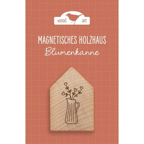 Produktbild des Artikels Holzhaus Magnet "Blumenkanne" (Schreibwaren)
