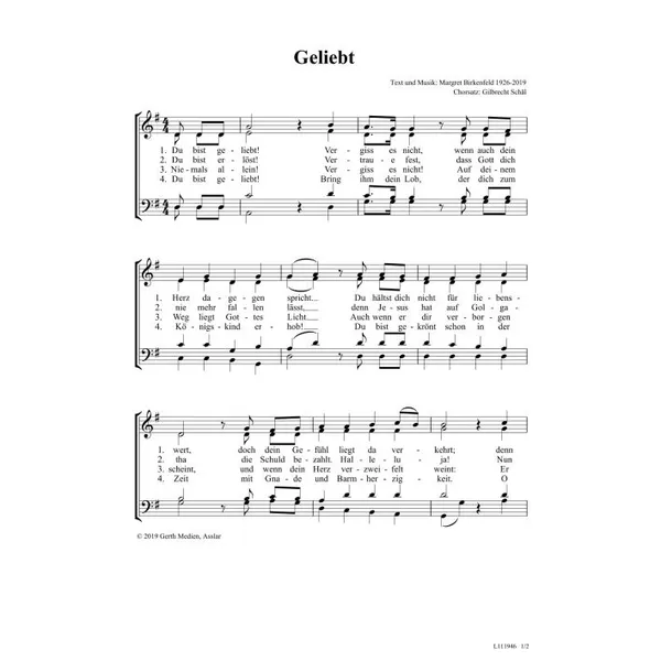 Produktbild des Artikels Geliebt (Noten - Download)