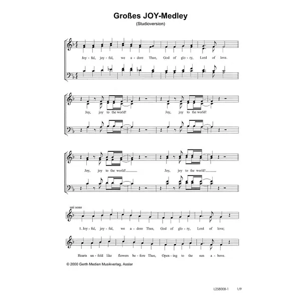 Produktbild des Artikels Großes JOY-Medley (Noten - Download)